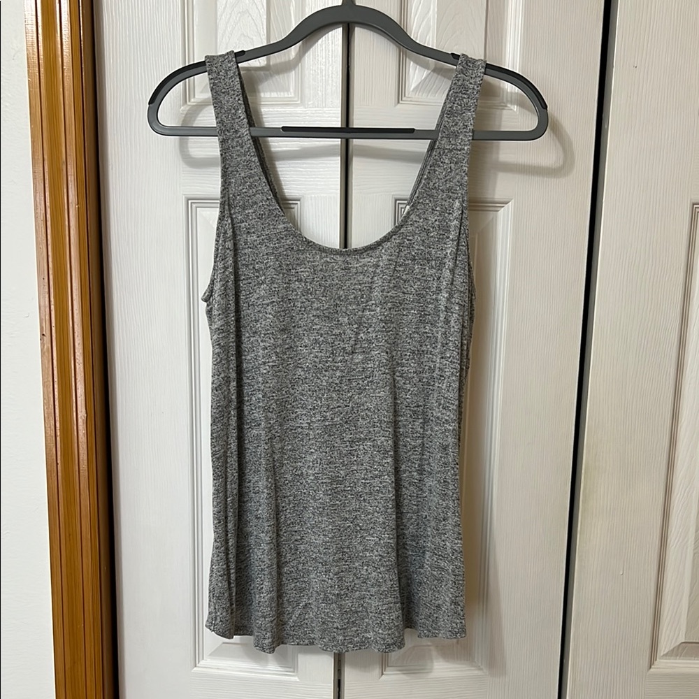 Express One Eleven Gray Sleeveless Top